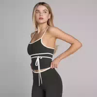 Mp Damen Tempo Contrast Wrap Top Gewaschen Schwarz S