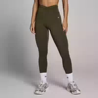Mp Damen Tempo Dipped Waist Leggings Waldgrün Xxl