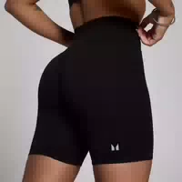 Mp Damen Tempo Mid Rise Nahtlos Shorts Schwarz Xs
