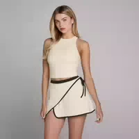 Mp Damen Tempo Top mit Hohem Kragen Elfenbein Xxl