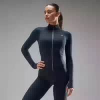 Mp Damen Shape Seamless Zip Through Jacke Dark Truffle Xxl