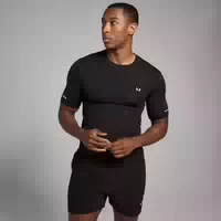 Mp Herren Active Nahtloses T Shirt mit Aufdruck – Schwarz Xs