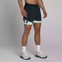Mp Herren Hybrid 5 2 in 1 Shorts – Verwaschenes Blau Xl