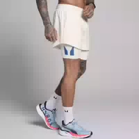 Mp Herren Hybrid 5 2 in 1 Shorts Mist Xxxl