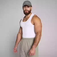 Mp Lift Ribbed Muscle Fit Vest für Herren – Charcoal Blue Xxl