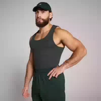 Mp Mens Lift Ribbed Muscle Fit Tank Washed Black Xs