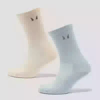 Mp Reflektierende Laufsocken 2er Pack – Buttergelb Babyblau Uk 6 8