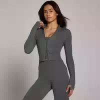 Mp Womens Tempo Cropped Jacket Dark Grey Xxl