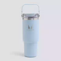 Myprotein Metall Trinkflasche Mit Seitgriff Und Strohhalm 1200ml Dunkle Beere