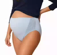 Mysanity Umstands Slip mit Hoher Taille aus Besticktem Tüll Hellblau