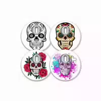 Mysweetstitch | Freestyle Libre 3 3 Plus Sensor Sticker | Flower Skull
