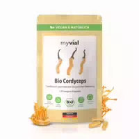 Myvial Bio Chaga Kapseln 120 Stück Pilzpulver aus Wildsammlung Vegan & Glutenfrei