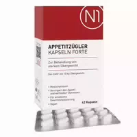 N1 Appetitzügler Kapseln Forte – Appetithemmer zum Abnehmen & zur Gewichtsreduktion, Reduziert Appetit & Sorgt für Langanhaltendes Sättigungsgefühl, Appetitzuegler