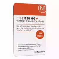 N1 Eisentabletten 30 mg Vitamin C & Folsäure 30 st