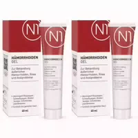 N1 Hämorrhoiden Gel – Hämorrhoidensalbe zur Behandlung von Hämorrhoiden Innere & Äußere , Analfissuren & Analjucken, Lindert Schmerzen, Brennen & Blutungen