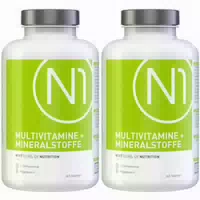 N1 Multivitamin A–z – Vitamine & Mineralstoffe Jahresvorrat zur Täglichen Versorgung, Unterstützt Immunsystem, Energie & Reduziert Müdigkeit, Multivitamine