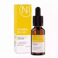 N1 Vitamin D3 K2 – Kombination für Immunsystem, Knochen & Muskeln, Unterstützt die Calciumaufnahme & Tägliche Versorgung, D3 K2 Tropfen