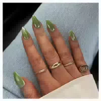 Nägel Press On Acryl Mandel Glitzer Bling 24 Stück Glasiert 1 st