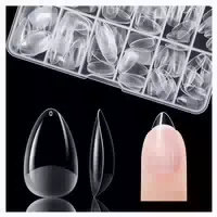 Nagel Tips Kurze Mandel 120 Stück 12 Größen Salon Diy 1 Kurz 1 st