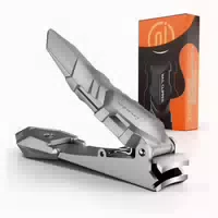Nagelknipser Edelstahl Schwarz Nail Clipper Auffangbehälter 1 st