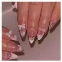 Nagelset 24 Stück Französische Nägel zum Aufkleben Mittelgro 1 st