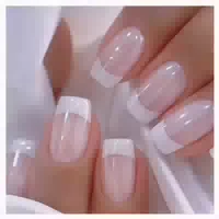 Nagelset 24 Stück Französische Nägel zum Aufkleben Mittelgro 1 st