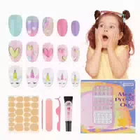 Nagelset 78 Teile 3 Stile mit Kleber Bunte Herz Nägel für Mä 1 st