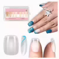 Nagelspitzen Gel Acryl Square Round Short Thick Nail Tips 24 1 st