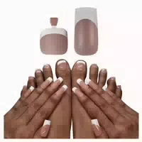 Nagelspitzen French Tip Square Primer Brown Pink Hand And Fo 1 st