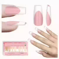 Nagelspitzen Press On Medium Coffin White French Tip Baby Pi 1 st