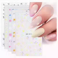 Nagelsticker 3d 5d Selbstklebend Frühling Blumen 5 Blatt Blu 1 st