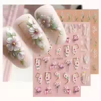 Nagelsticker 3d Weiße Blumen Selbstklebend Nageldesign 1 Bla 1 st