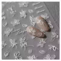Nagelsticker 3d Weiße Blumen Selbstklebend Nageldesign 1 Bla 1 st