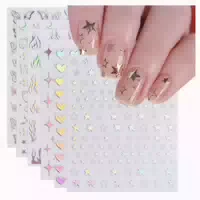 Nagelsticker Holografisch Aurora 9 Blatt Selbstklebend Motiv 1 st