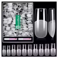 Nageltips 500 Softgel Fullcover Kleber Gelnägel Set Quadrati 1 st