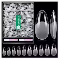 Nageltips 500 Stück Soft Gel Full Cover Prebuff Set Kleber m 1 st