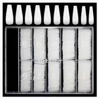 Nageltips Falsche Acryl Coffin Ballerina 500 Stück Damen Nat 1 st