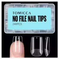 Nageltips Square Kurz Full Cover Halbmatt Gelnägel 6 Kurz Qu 1 st