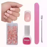 Nageltips Press On French Full Cover Gel Primer Kit Square S 1 st