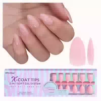 Nageltips Short Almond Gel Fullcover 0 03 ml 30er Pack Nude 1 st