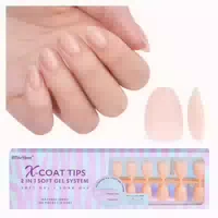 Nageltips Short Almond Gel Fullcover 0 03 ml 30er Pack Nude 1 st
