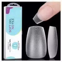 Nageltips Sarg Kurz Gel Fullcover Matt Kunstnägel Kurz Sarg 1 st