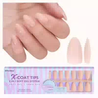 Nageltips Short Almond Gel Fullcover 0 03 ml 30er Pack Nude 1 st