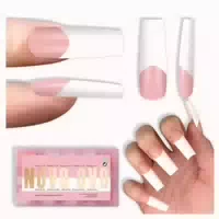 Nail Tips Square Square Long Wide White French Tip Baby Pink 1 st