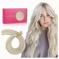 Nanoring 55cm 50s 2 Nano#17a 60a Aschblond Highlights Platin 1 st