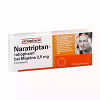 Naratriptan Ratiopharm bei Migräne 2,5mg 2 st Filmtabletten