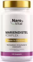 Narovital Mariendistel Komplex 120 Kapseln Hochdosiert: Silymarin, Artischocke, Löwenzahn, Cholin