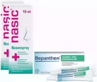 Nasic Nasenspray 2 X 15 ml Bepanthen Augen und Nasensalbe 10 g