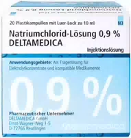 Natriumchlorid Lösung 0,9 % Deltmadica Luer Lo Pl 20 X 10 ml