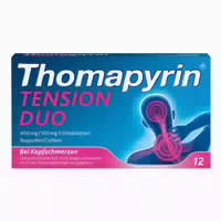 Thomapyrin Tension Duo 12stk | Schnelle Hilfe Bei Stärkeren Kopfschmerzen | Ibu Coffein